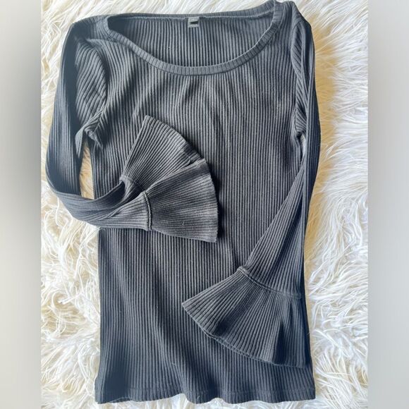J. Crew Crewneck Sweater  ribbed  xs Black - Picture 1 of 4